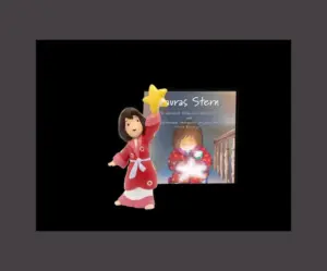 Toniesfigur zu Lauras Stern ist die kleine Laura, die einen gelben Stern hoch hält