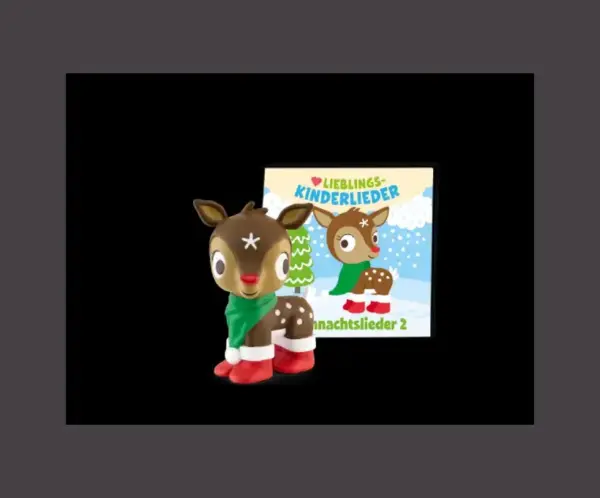 weihnachtslieder2 eine Rehkitz - Tonies - Figur mit roten Stiefeln und grünem Schal, abgespeichert sind Weihnachtslieder, Neuauflage 2022