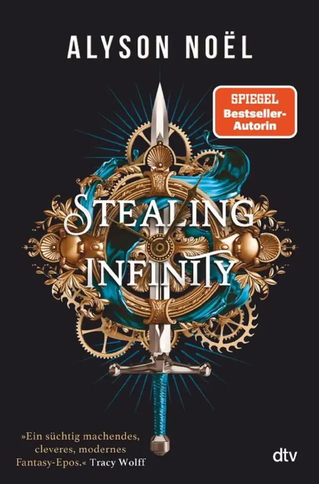 Schwarzes Buchcover von Stealing Infinity von Alyson Noel