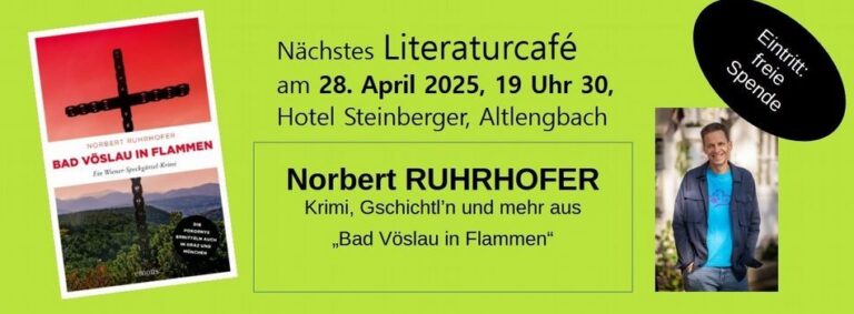 Lesung mit Ruhrhofer mit seinem Buch Bad Vöslau in Flammen